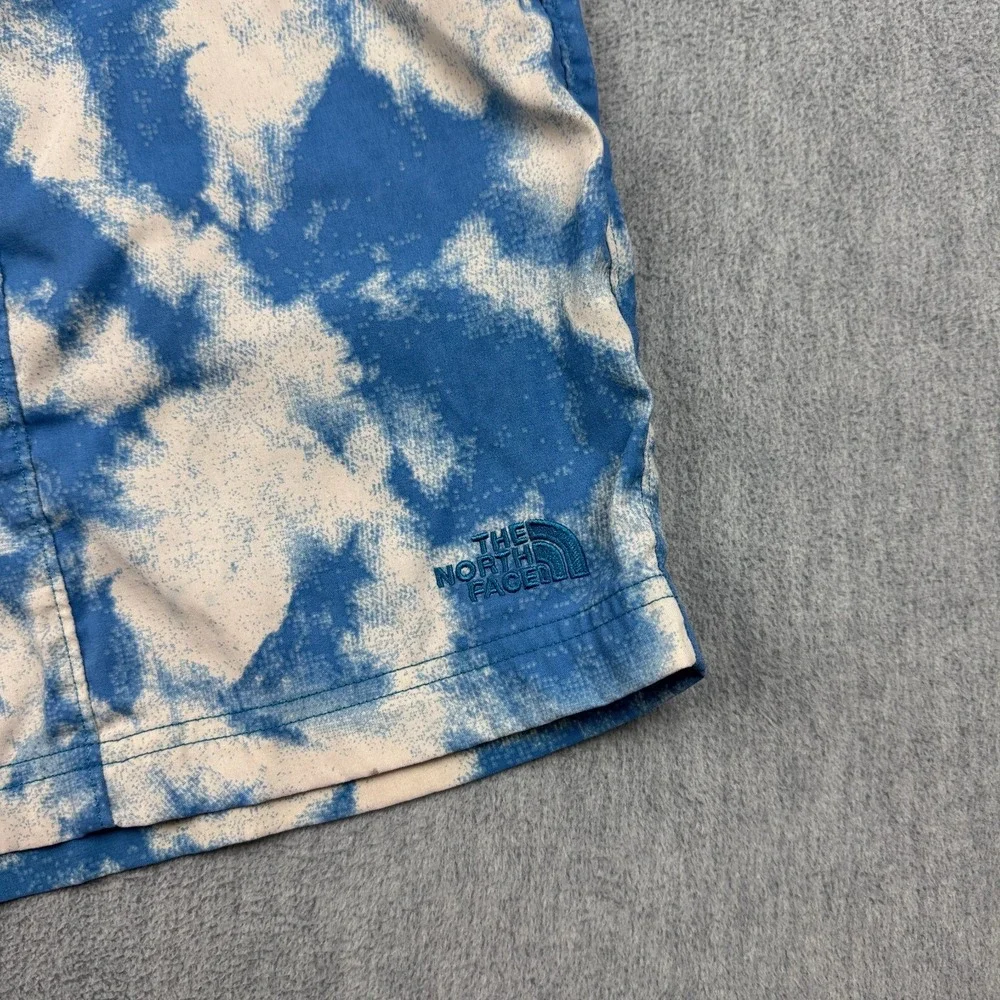 The North Face Shorts Mens 2XL Blue Class V Tie Dye Swim Trunks Boardshort Retro